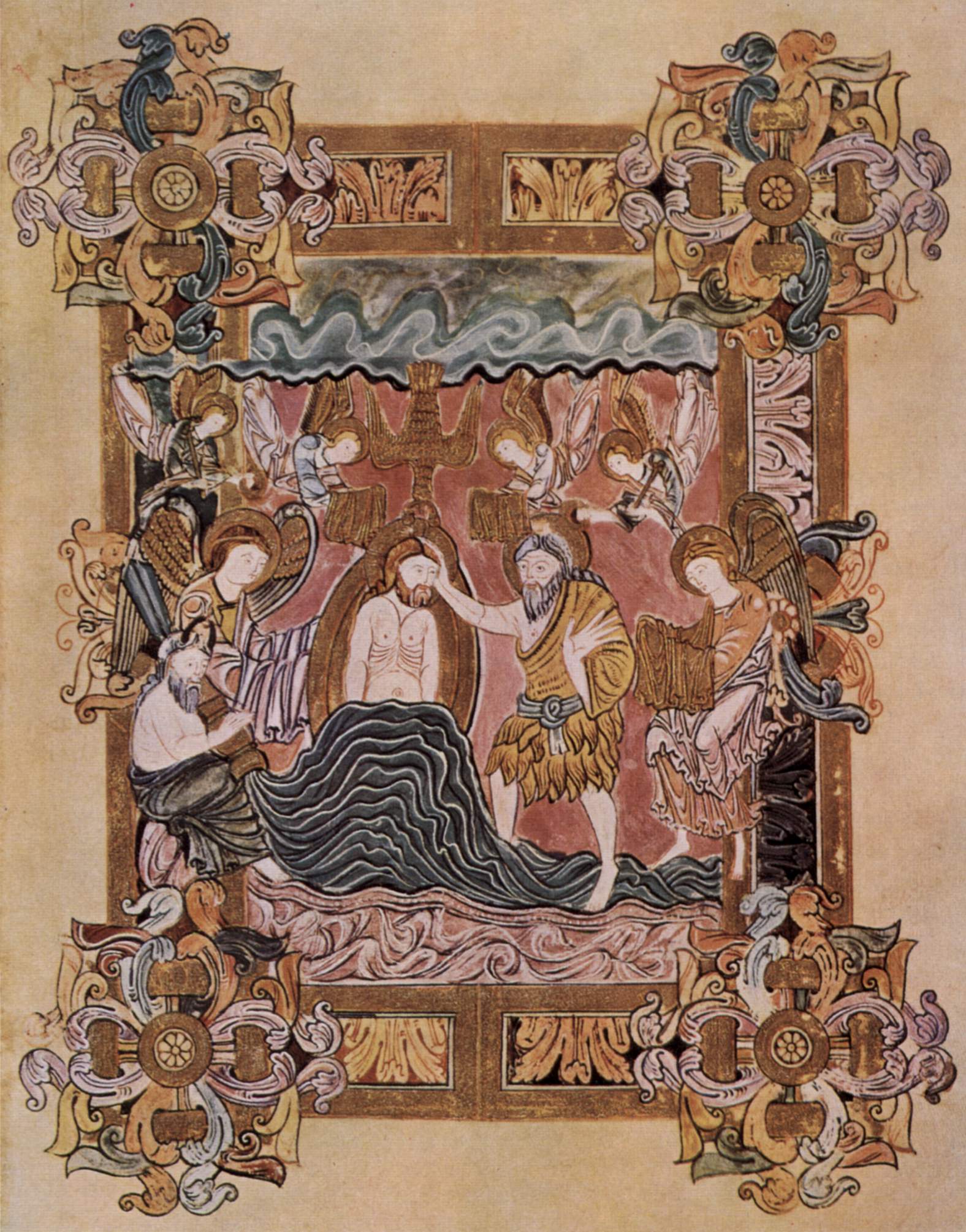 The Baptism of Christ, Benedictional of St Æthelwold